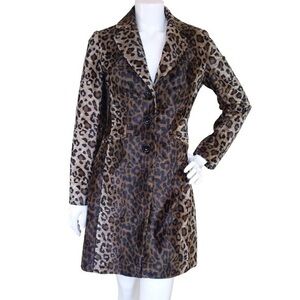 Faux Fur Animal Print Jacket SZ 6
